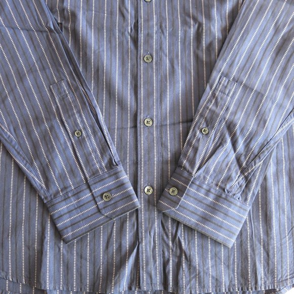 Michael Michael Kors Multi Color Stripe Button Down Long Sleeve Shirt - Size L - Picture 6 of 8